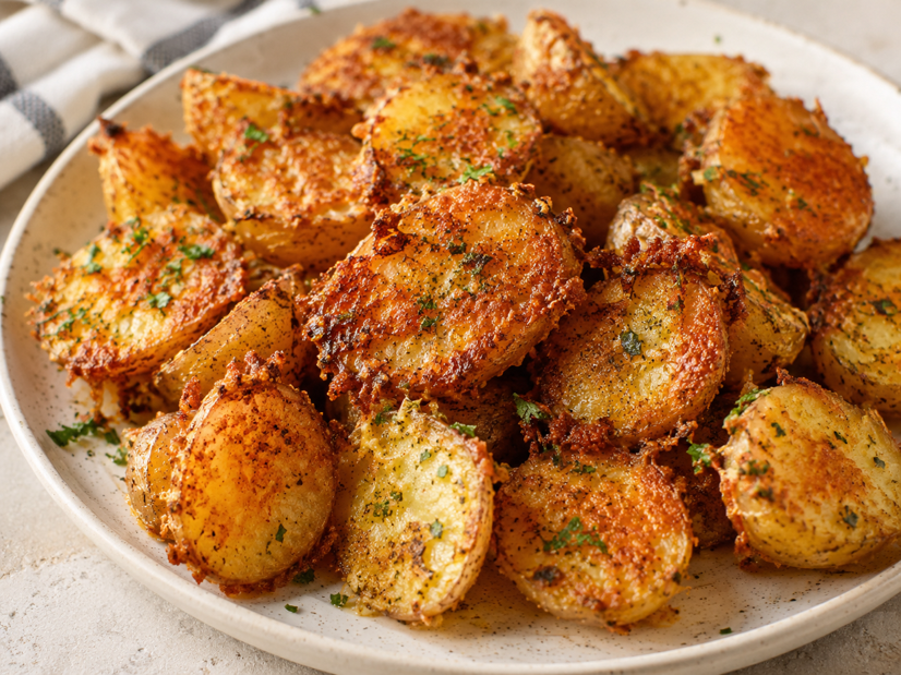 Crispy Golden Parmesan Potatoes