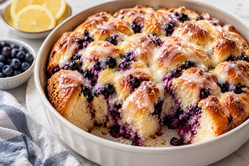 Lemon Blueberry Pull Apart Bread