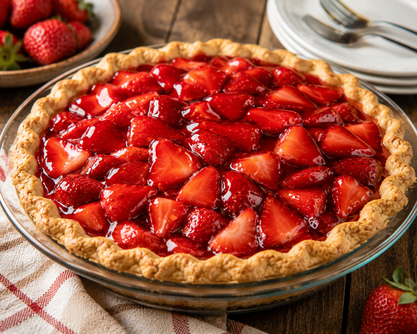 Classic Fresh Strawberry Glaze Pie