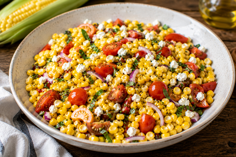 Fresh Sweet Corn and Basil Summer Salad