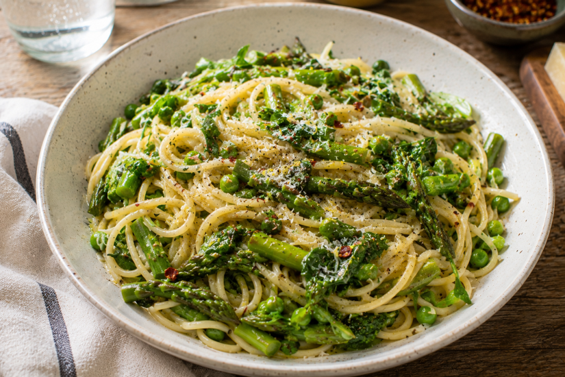 Quick Brown Butter & Spring Greens Pasta