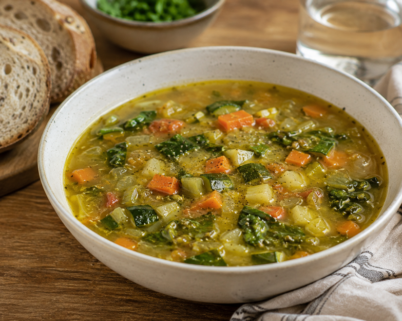 Velvety Low-Calorie Garden Vegetable Soup