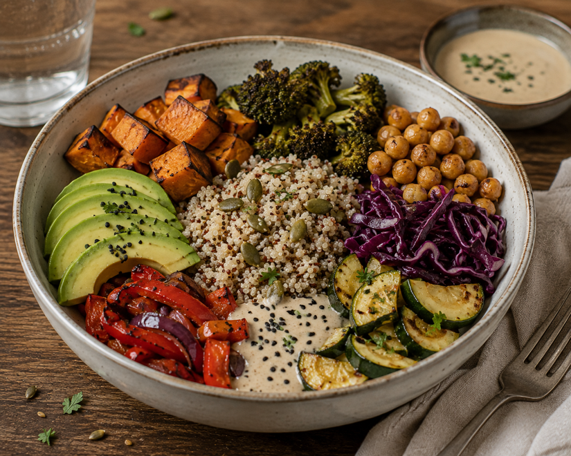Nourishing Roasted Vegetable Vegan Buddha Bowl