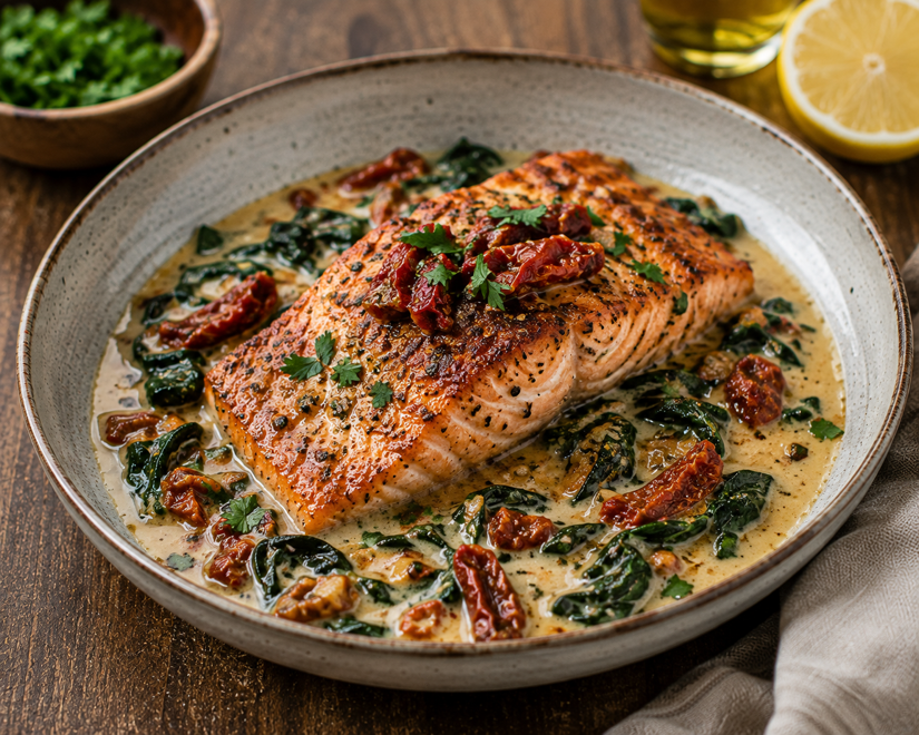 Pan-Seared Tuscan Butter Salmon