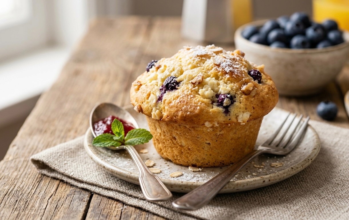 Fluffy Cottage Cheese Breakfast Muffins
