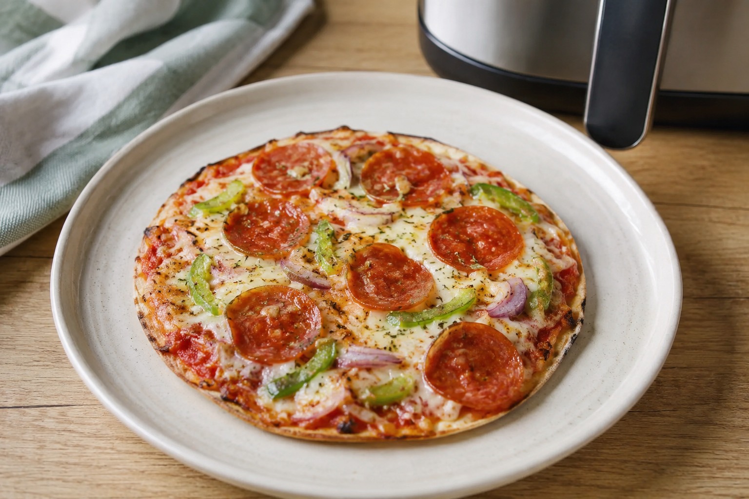 Crispy Air Fryer Tortilla Pizza