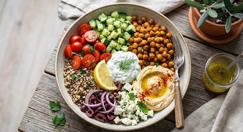 Zesty Mediterranean Loaded Quinoa Bowl
