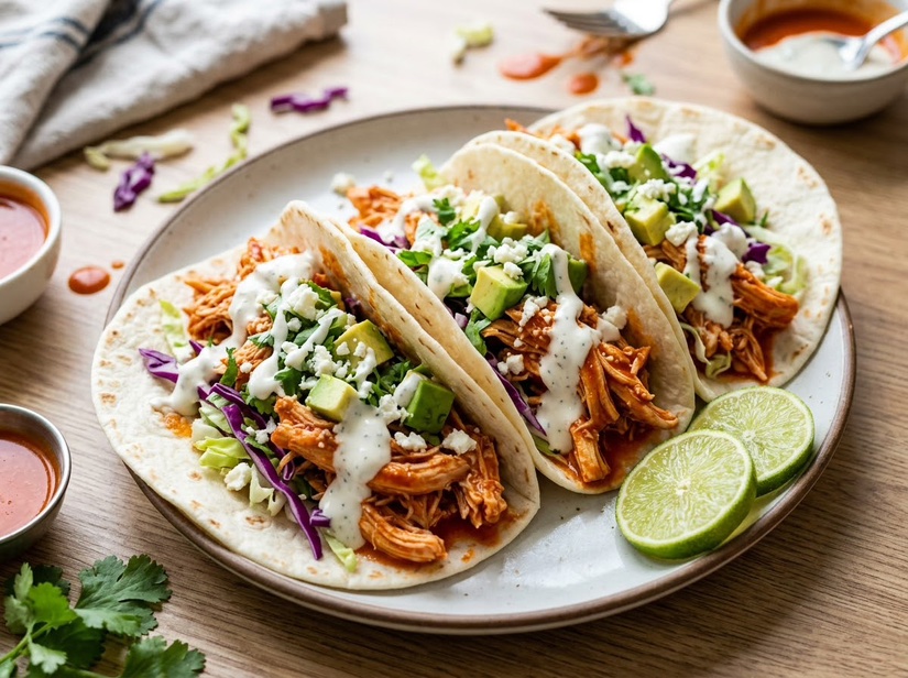 15-Minute Easy Buffalo Chicken Tacos