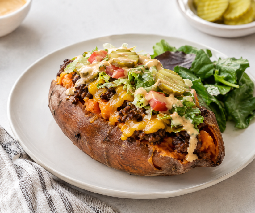 Smashburger Stuffed Sweet Potatoes