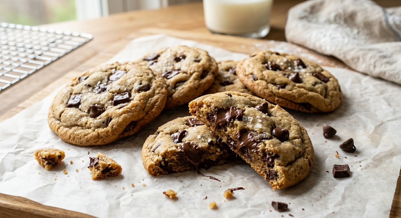 Soft-Baked Chewy Chocolate Chip Cookies