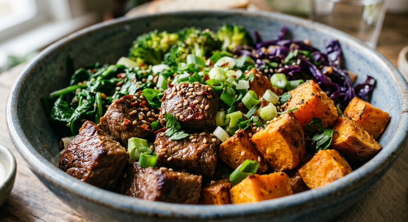 Savory Sweet Potato and Beef Bowl