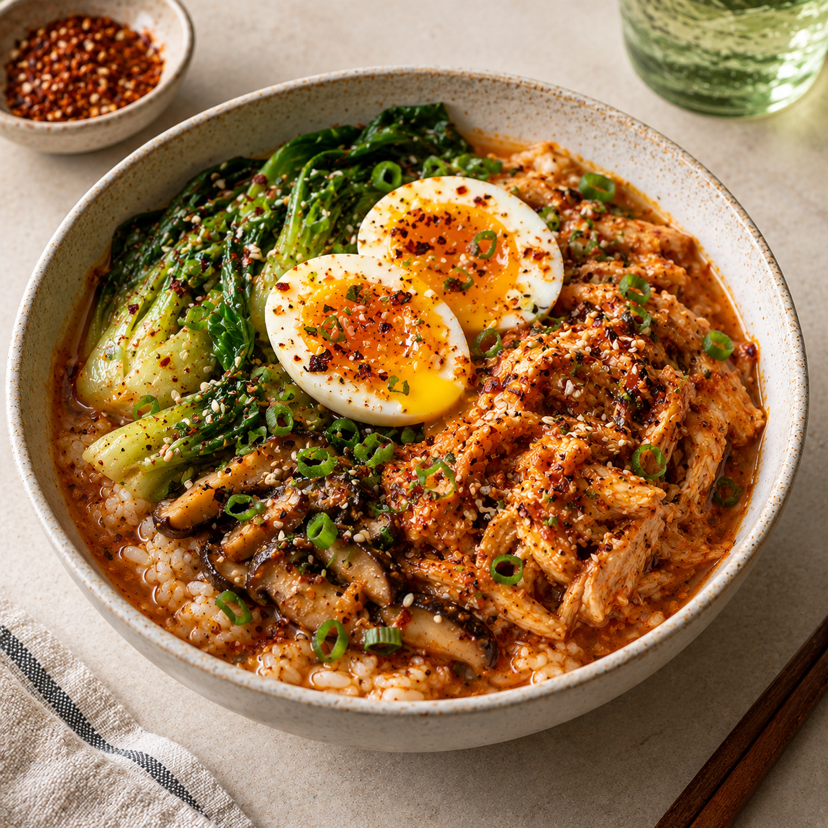 Cozy Gochujang Brothy Rice Bowl