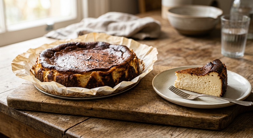Authentic 5-Ingredient Basque Cheesecake
