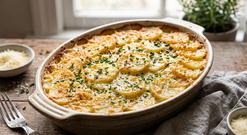 Creamy Mashed Potato Au Gratin