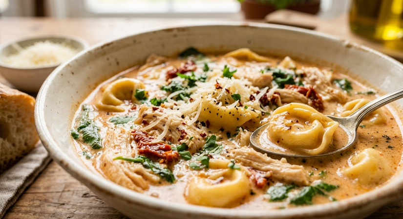 Creamy Marry Me Chicken Tortellini Soup