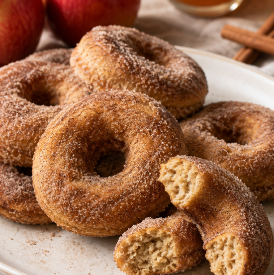 Hausgemachte Gebackene Apfel-Cider-Donuts