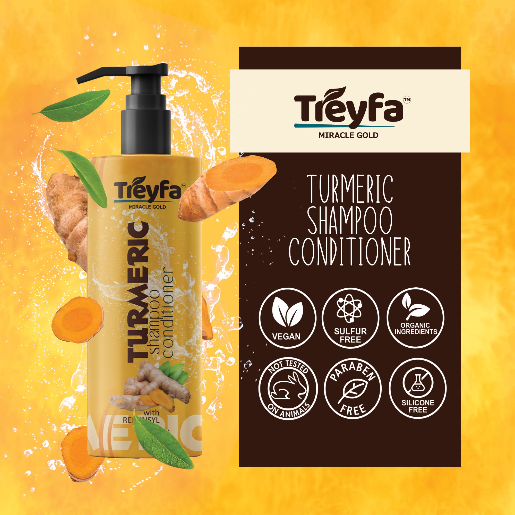 Ultimate Herbal Turmeric Bath Shampoo + Conditioner 100ML thumbnail 7