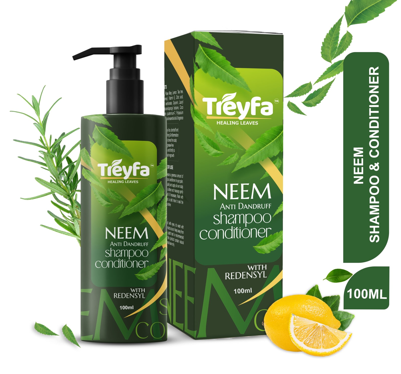 2-in-1 Neem Dandruff Bath Shampoo + Conditioner 100ML