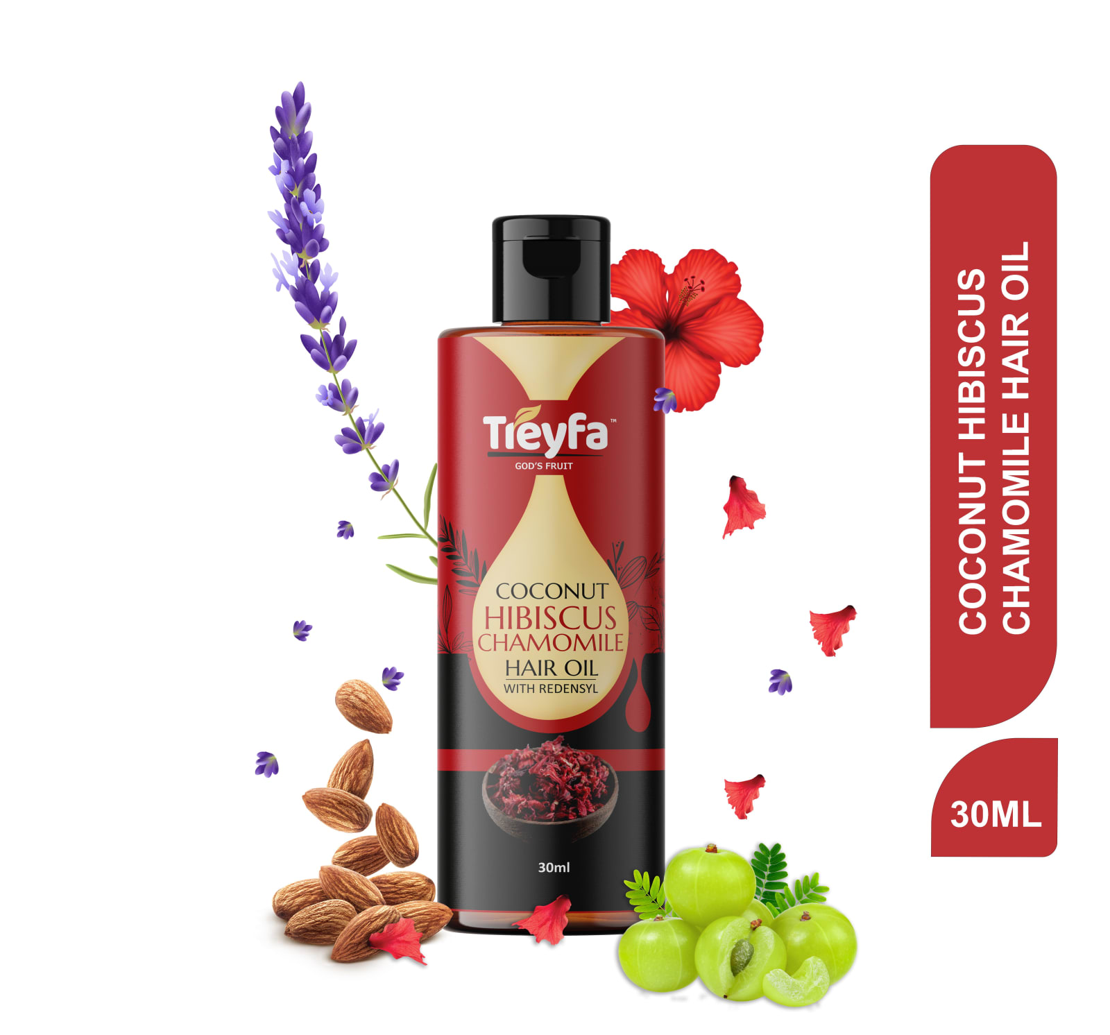 Restorative Coconut Hibiscus Hair Oil with Chamomile 30ML