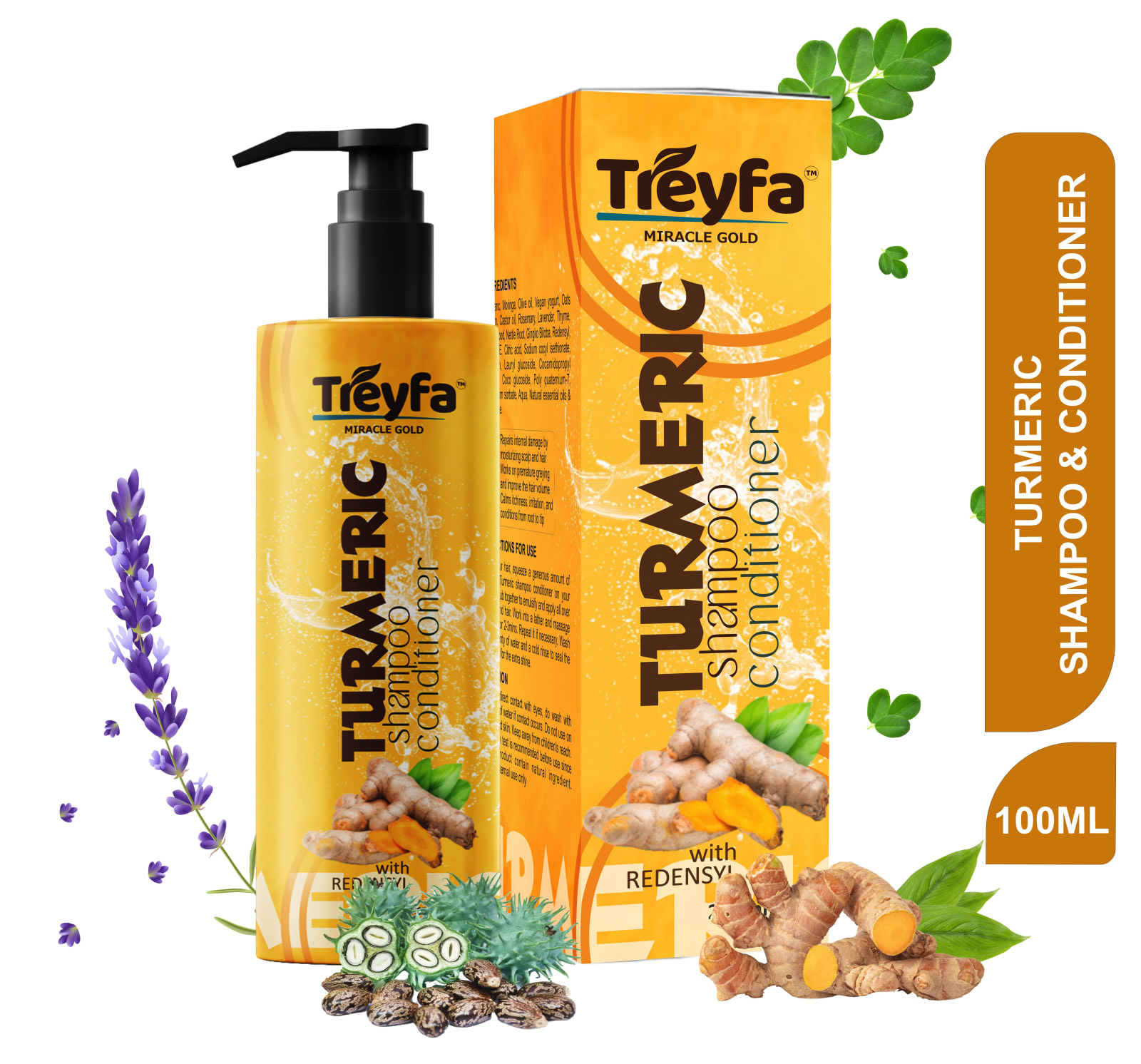 Ultimate Herbal Turmeric Bath Shampoo + Conditioner 100ML