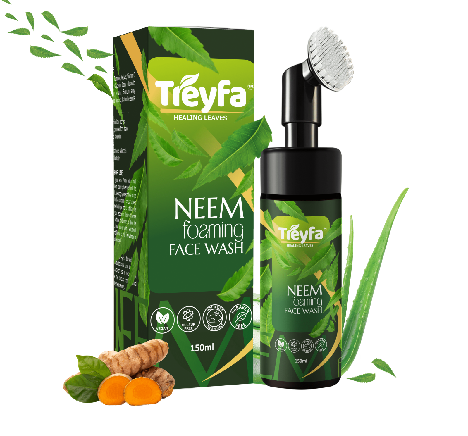 Herbal Neem Foaming Face Wash for Pimples & Oil Control 150ML 1