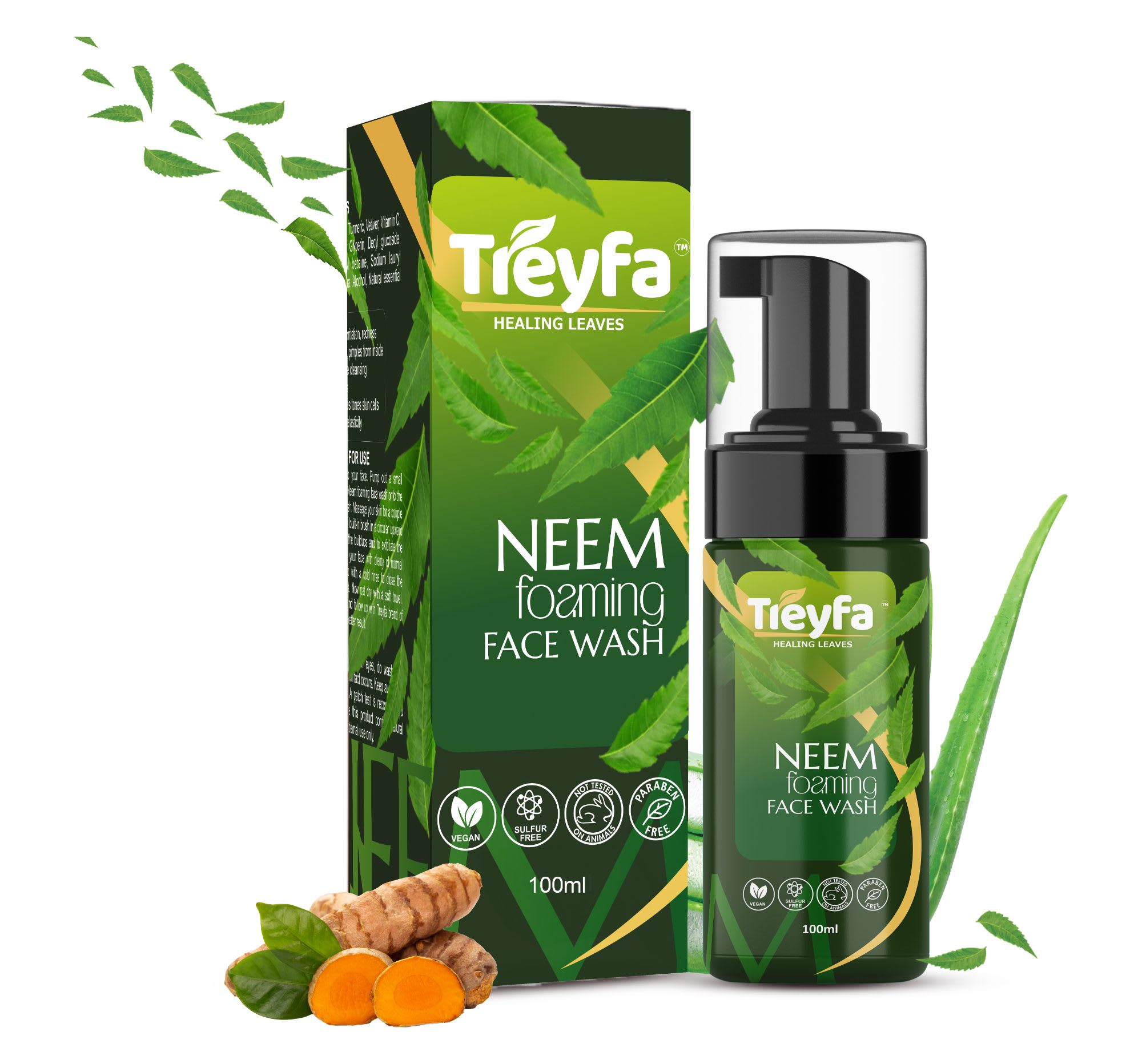 Neem Face Wash – Foaming, Acne Control & Oil-Free Glow 100ML
