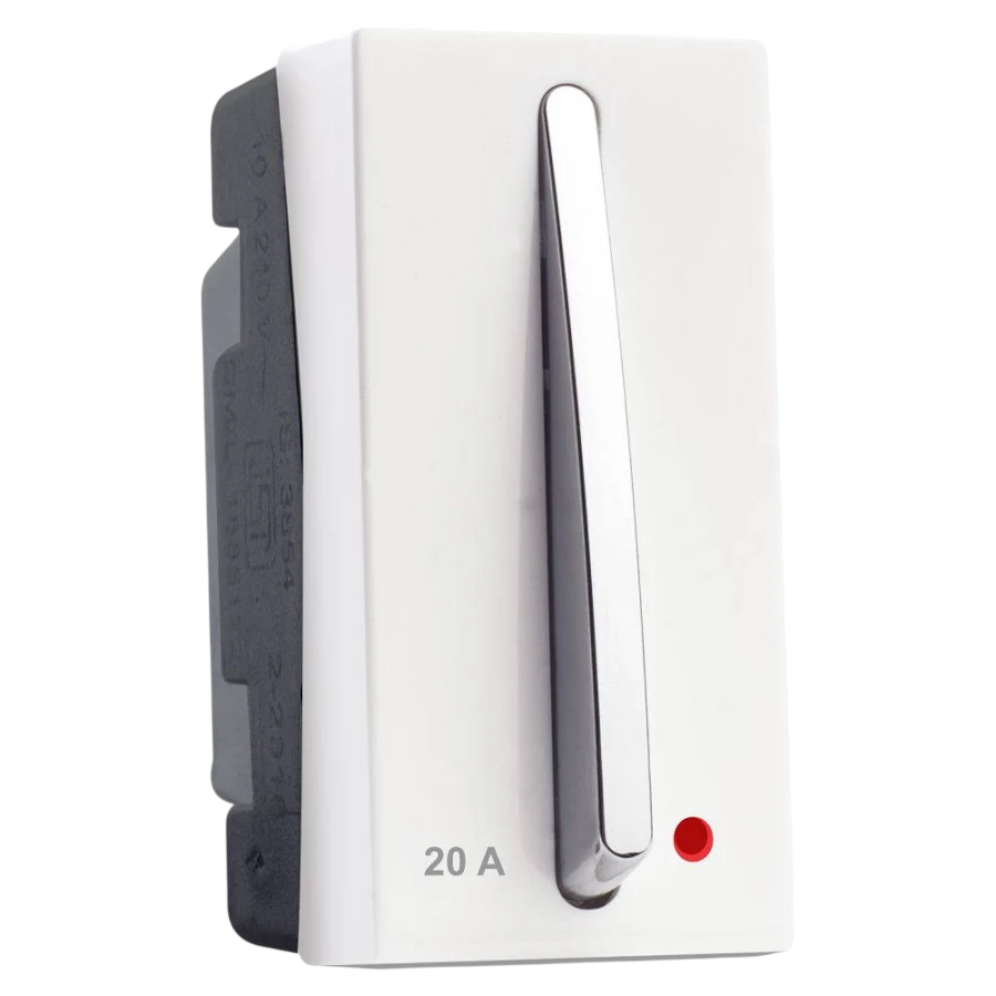 7408 S7 SLIMZ 20amps 1 WAY SWITCH with INDICATOR - INDICATOR, WHITE