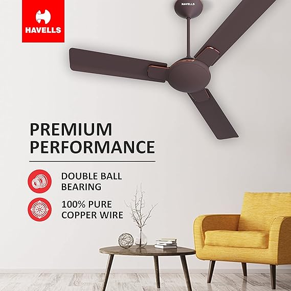 Enticer Premium Design 1200mm Ceiling Fan Espresso Brown Copper image 2