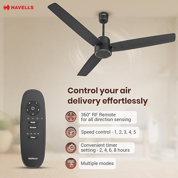  EPIC BLDC U/L MATT BLACK 1200MM CEILING FAN image 5