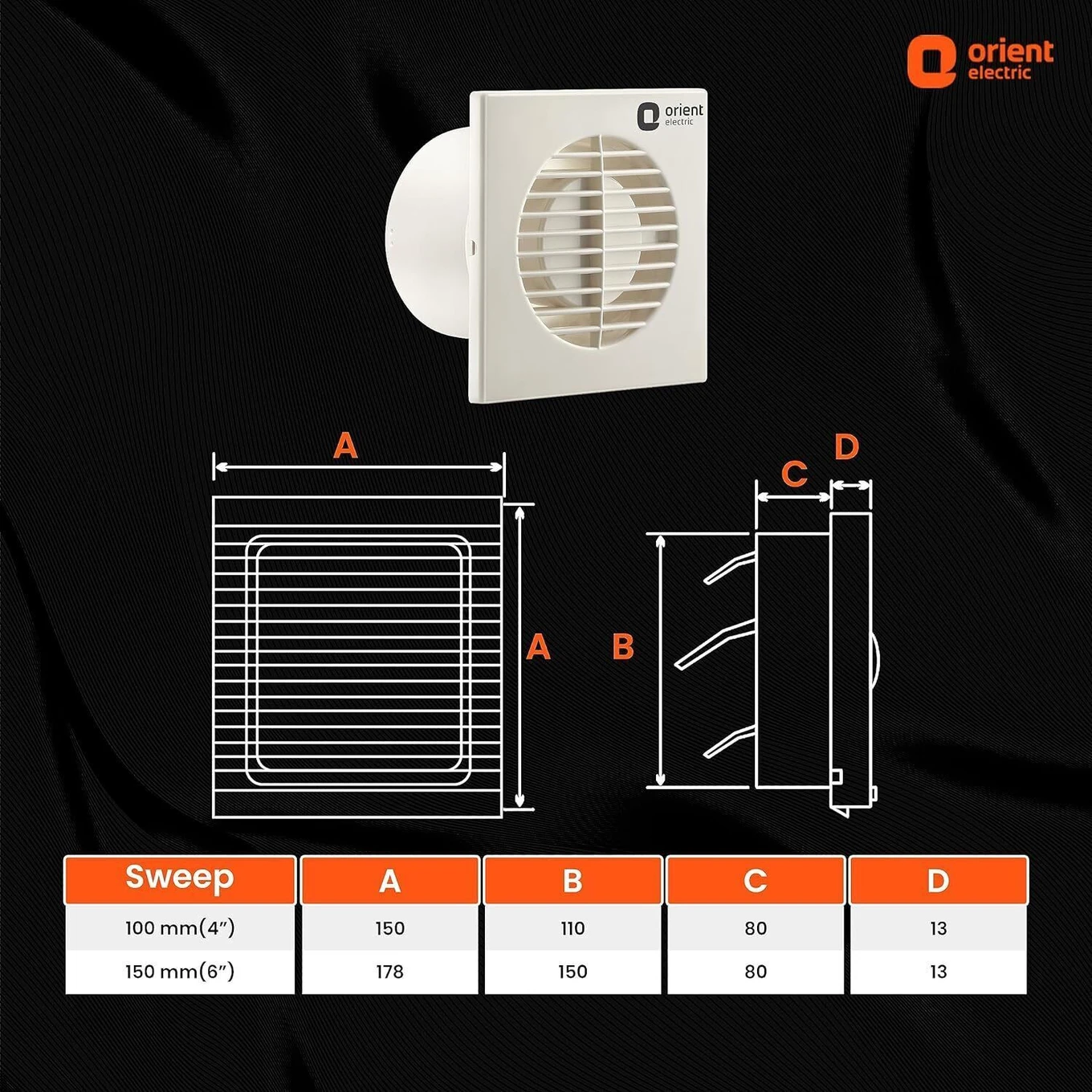 ORIENT SMART AIR SILENT EXHAUST FAN image 3