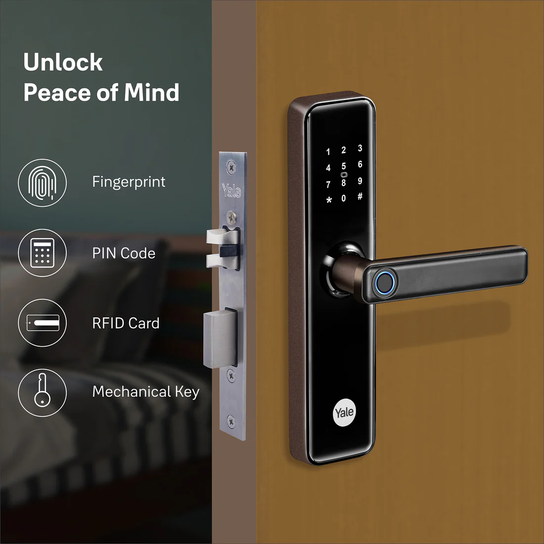 Smart lock YDME50 NXT BR biometric with handle