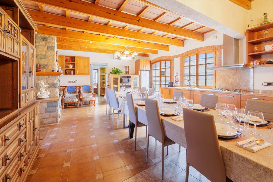 Dining room and kitchen