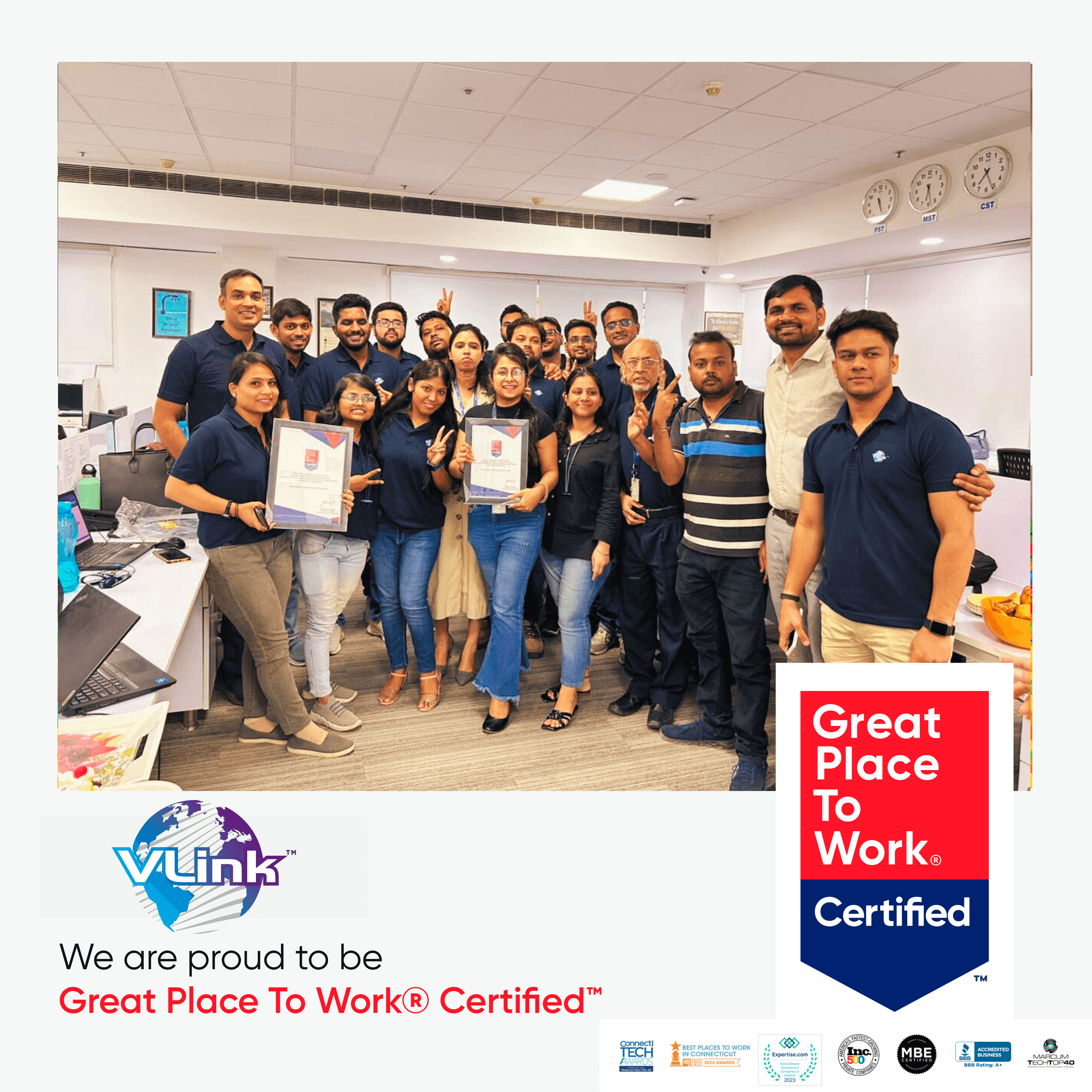 VLINk is GPTW certified 2025