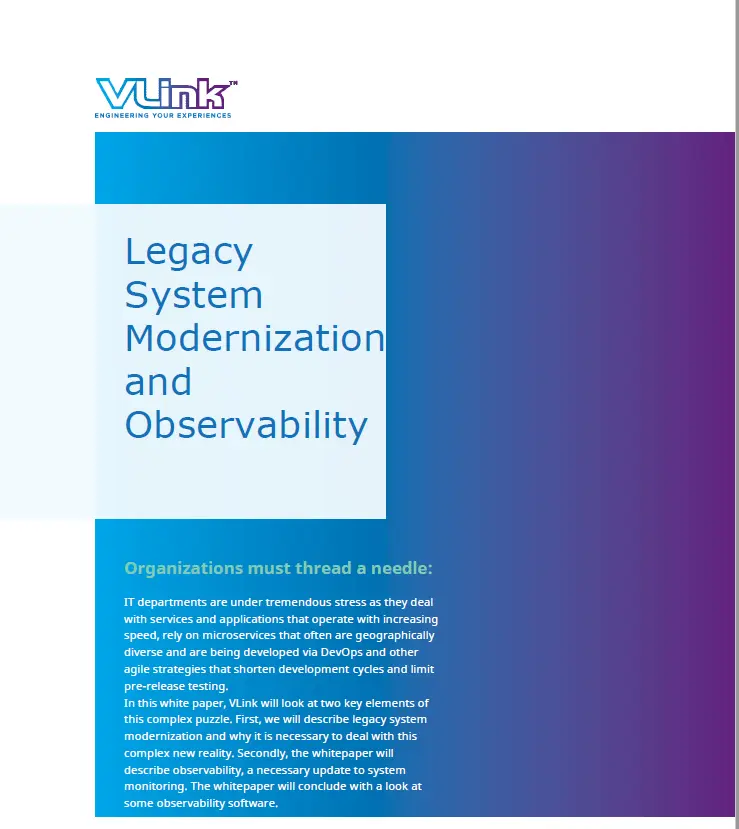 Legacy System Modernization and  Observability