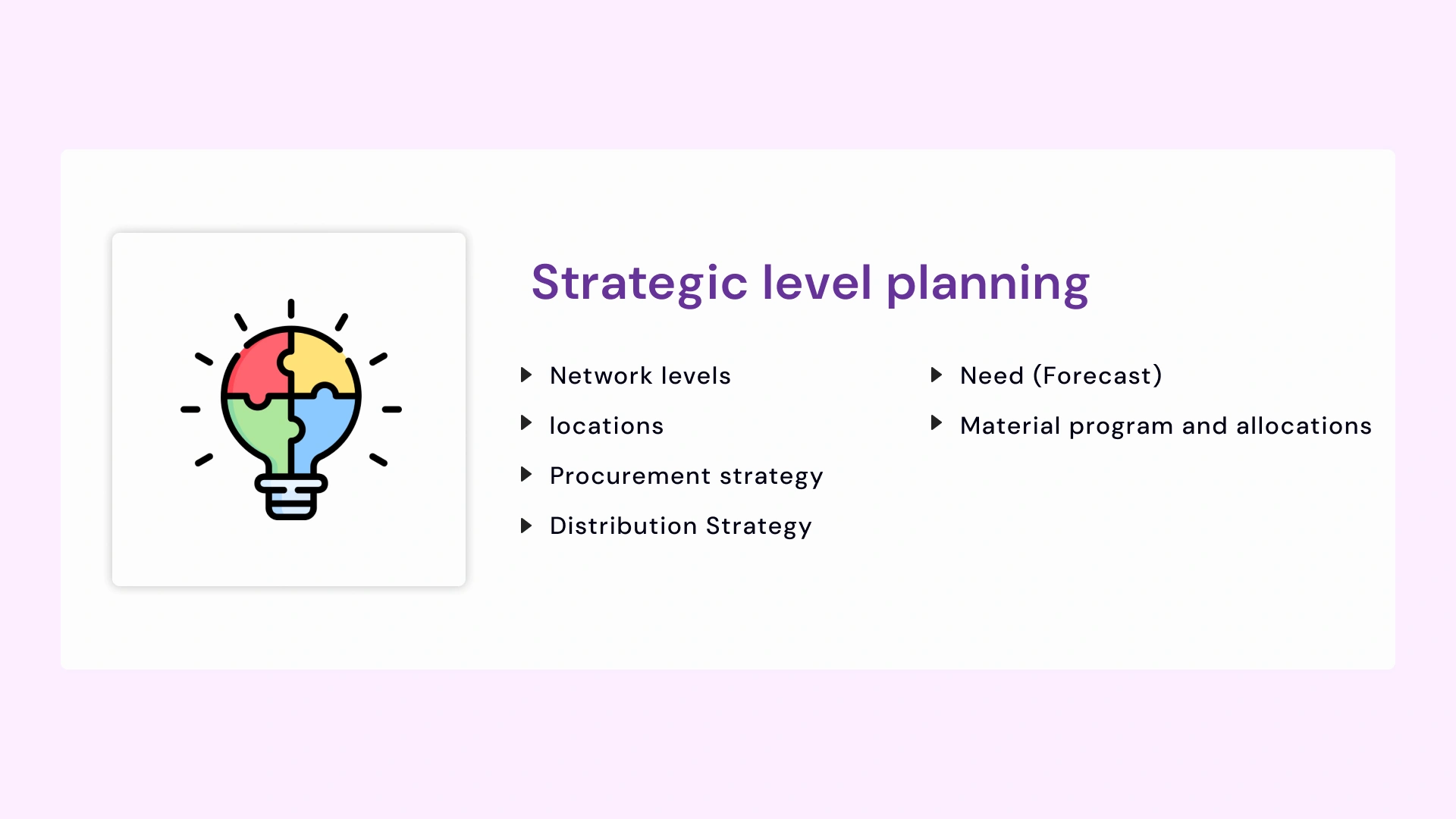 strategic level planning