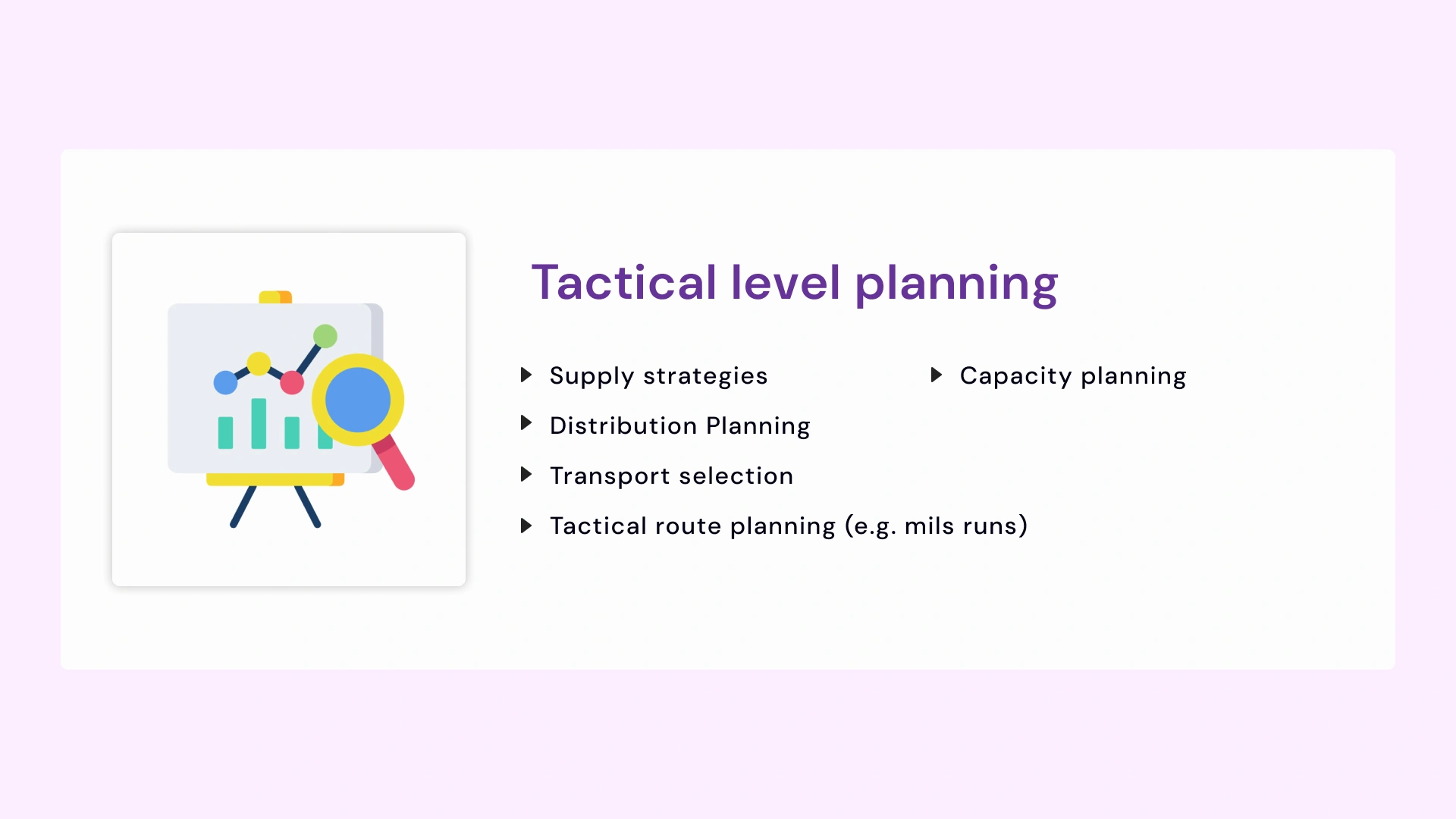 tactical level planning
