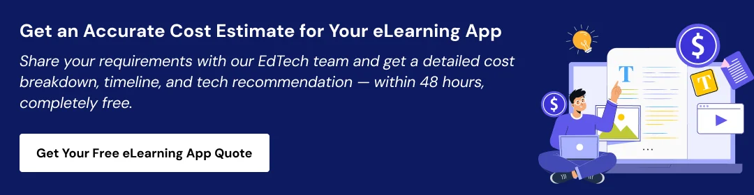 build an elearning app like Duolingo CTA3