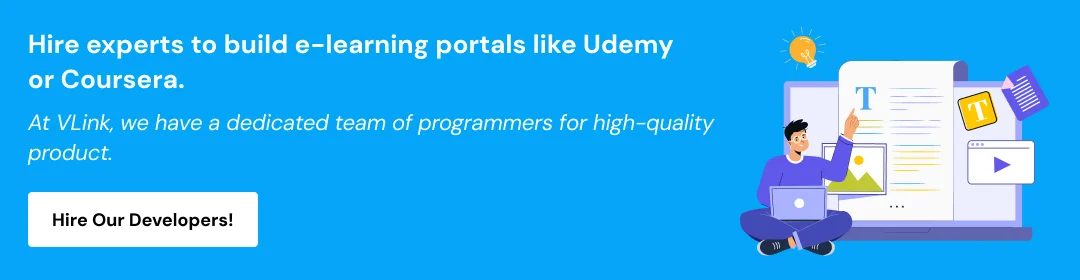 building an e-learning portal like Udemy or Coursera cost CTA2
