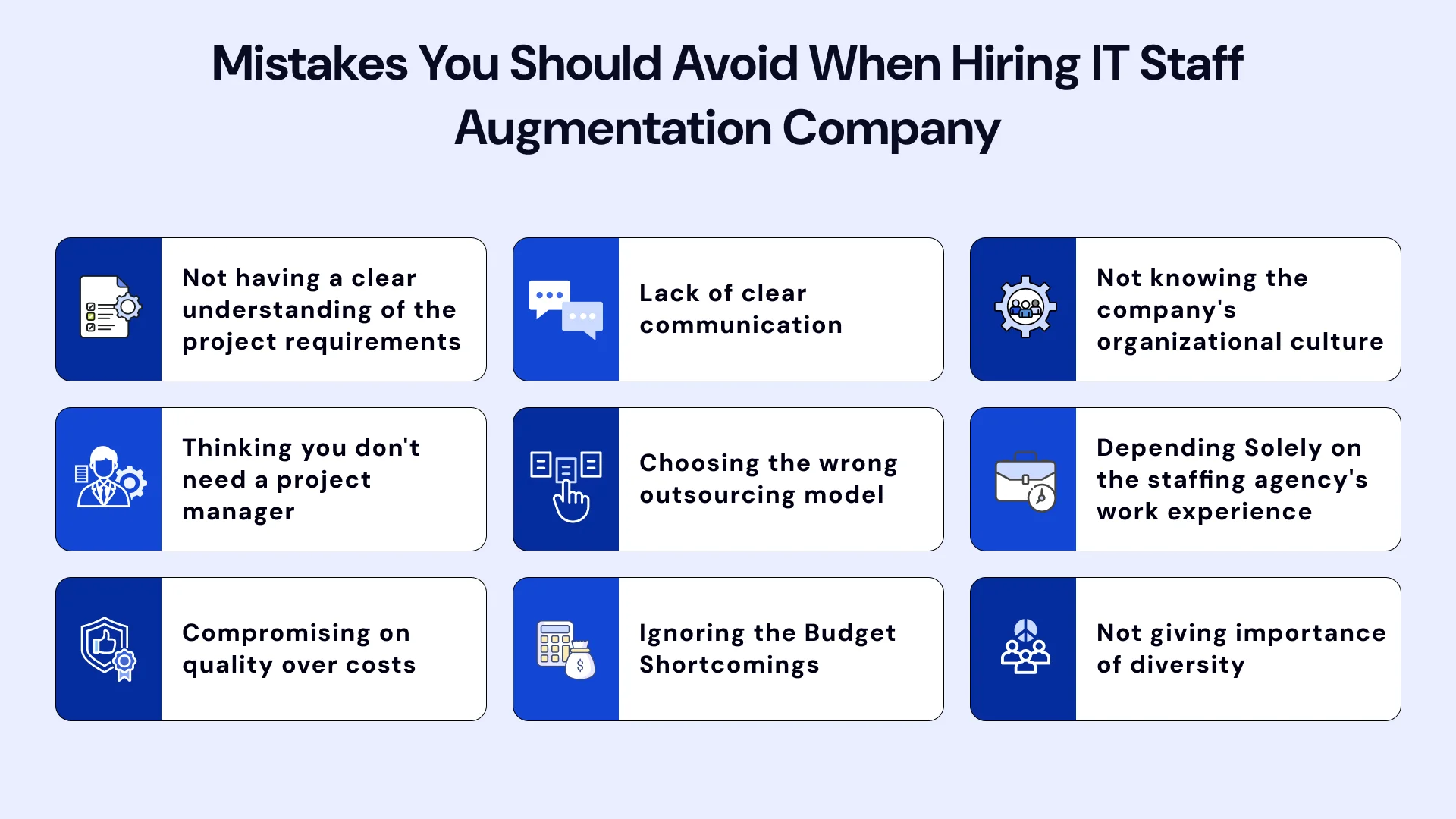 Mistakes you should avoid when hiring it staff augmentation