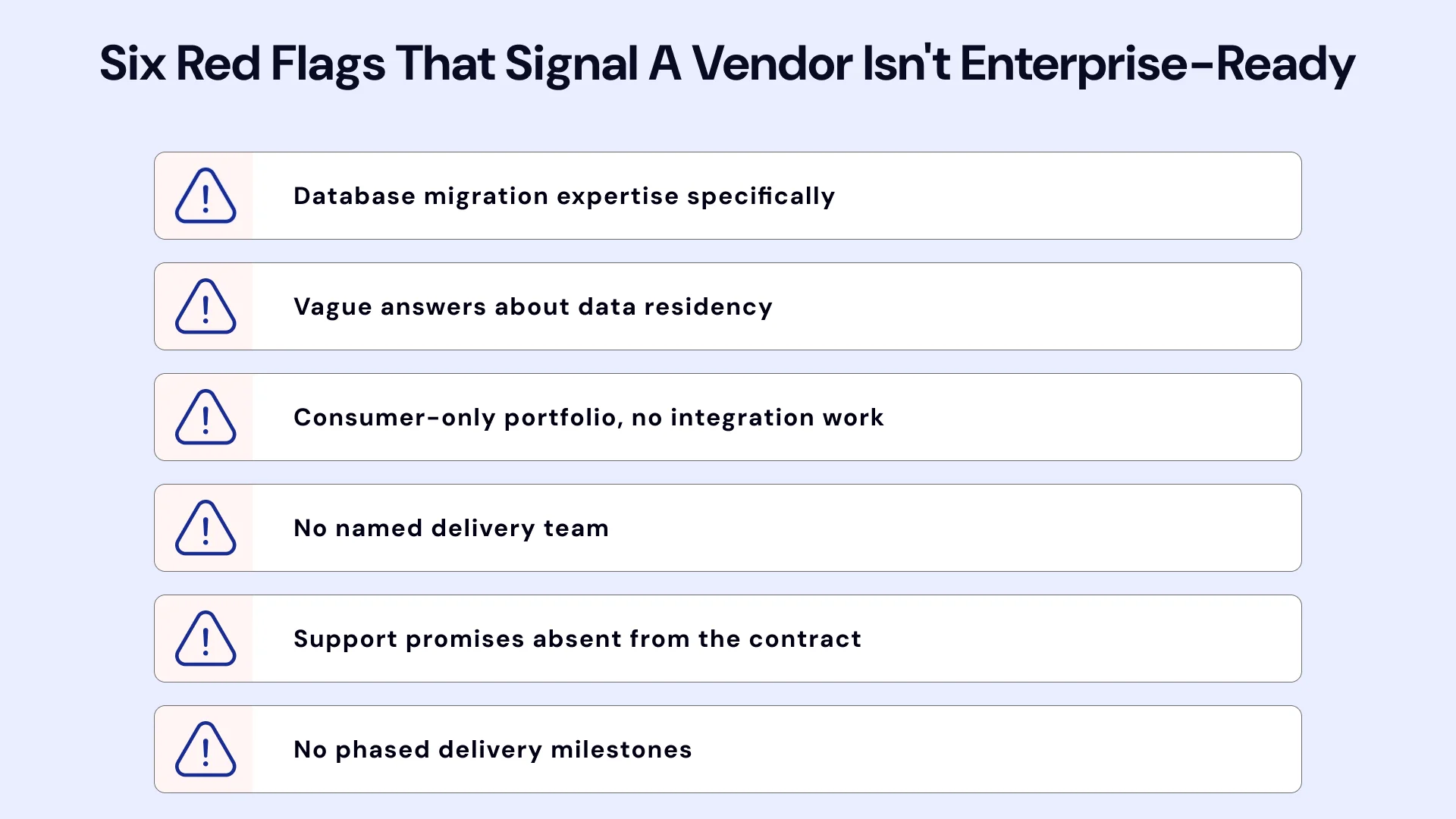Six red flags surface for UAE enterprise vendor evaluations.
