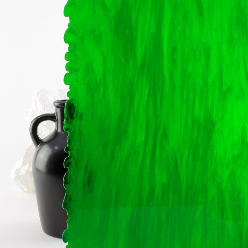 Vidrio Wispy Verde Oscuro