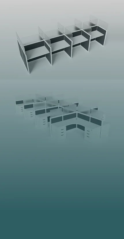 Floating Glass Panel Cubicles newer bg mbl