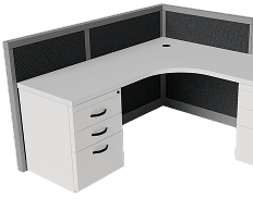 fabric panel cubicles l shape workstations Product Condition new
