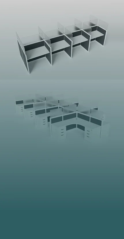 Floating Glass Panel Cubicles newer bg mbl