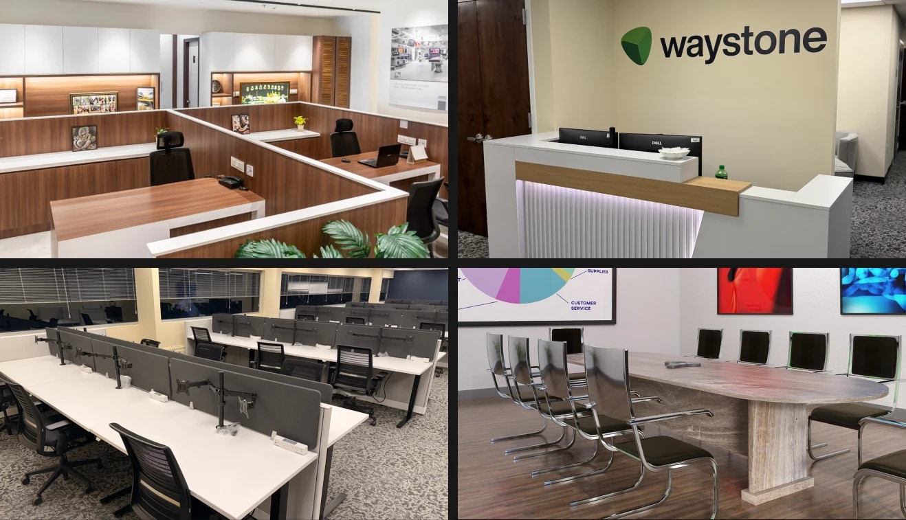 Waystone office project collage