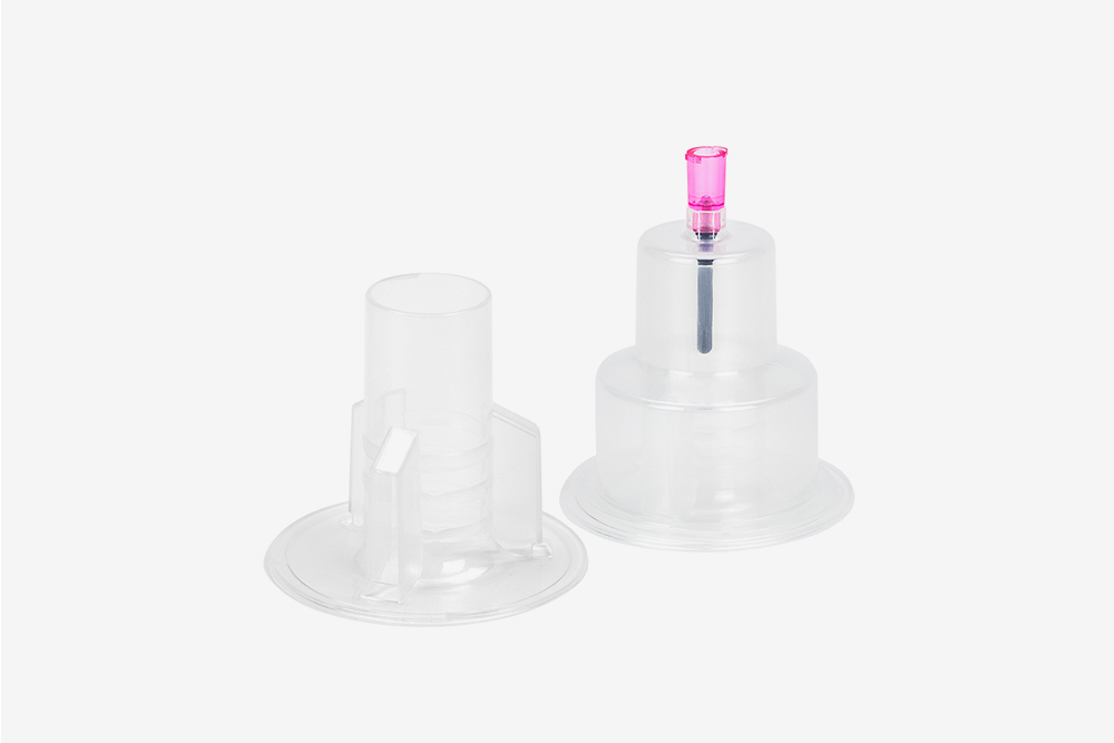 A blood culture device and blood culture device with a pink female luer lock.
