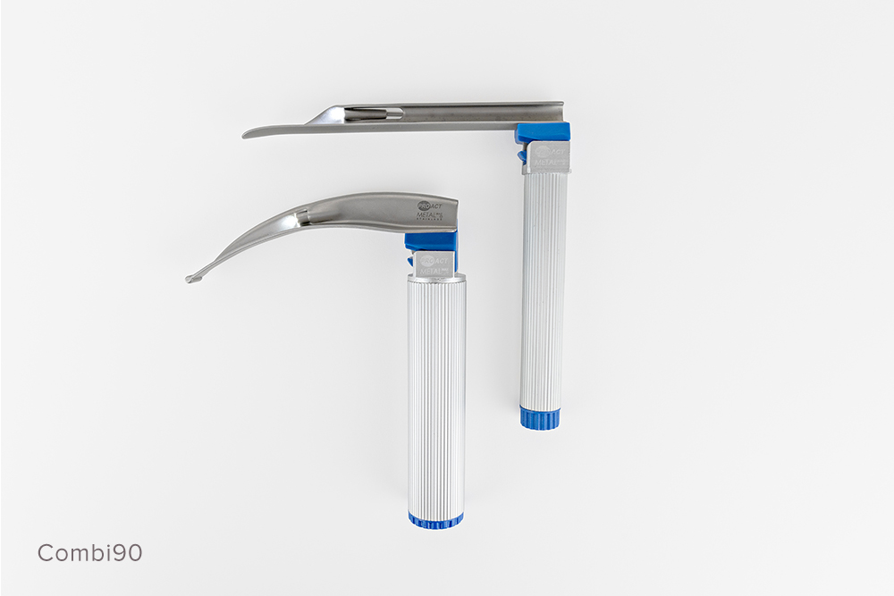 2 Typenex disposable laryngoscope blades and handles.