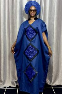 Mikado bubu(Navy) – angle 1 | Maxi Dresses Sisiosa