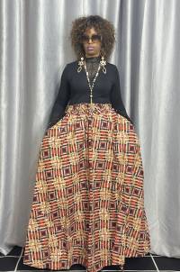 Ankara maxi skirt S02 – angle 1 | Bottoms Sisiosa