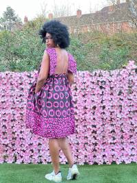 Short Reversed  Collar Ankara dress – angle 2 | Short Dresses Sisiosa